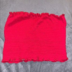 Red Tube top Crop Top